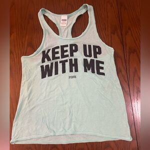 VS Pink aqua racer back tank top XS